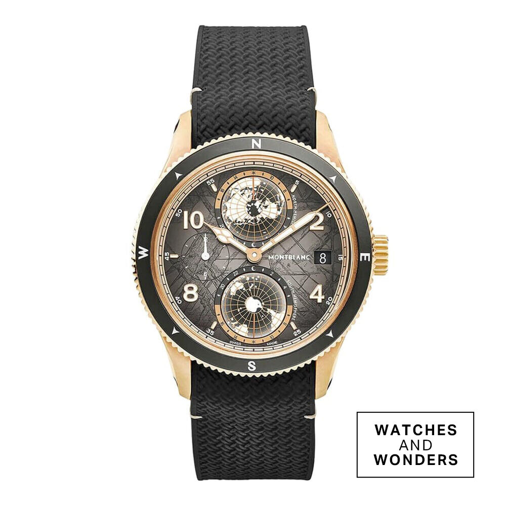 Montblanc 1858 Gesosphere 0 Oxygen Monte Rosa Limited Edition 42mm Dial Rubber Strap Watch