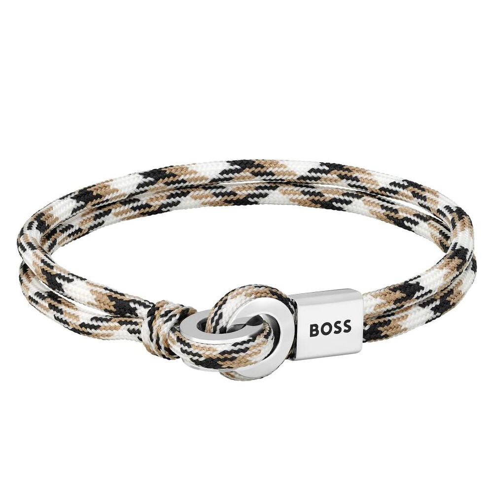 BOSS Thad Sport Nylon Cord Steel Magnet Closure Bracelet