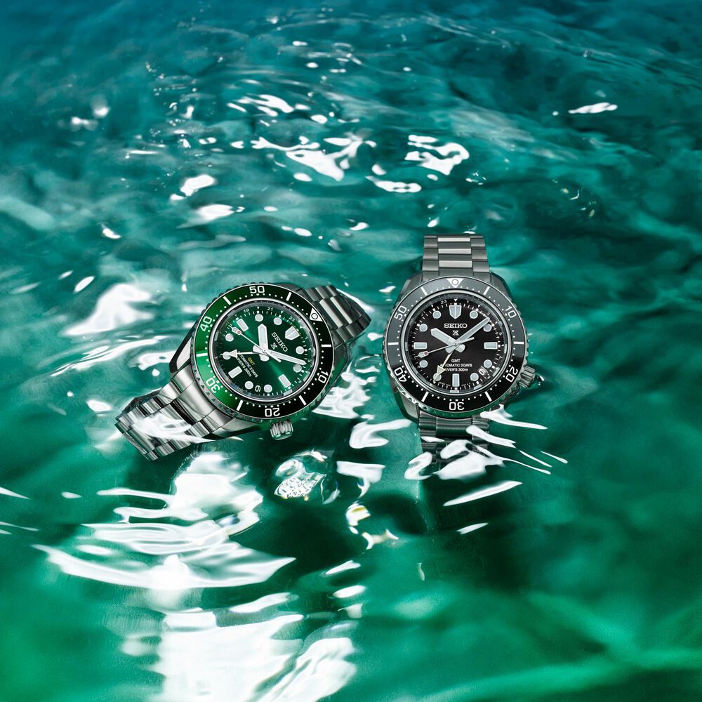 Seiko Prospex Diver's 1968 300M Heritage GMT Oceanic Black 42mm Dial Steel Bracelet Watch