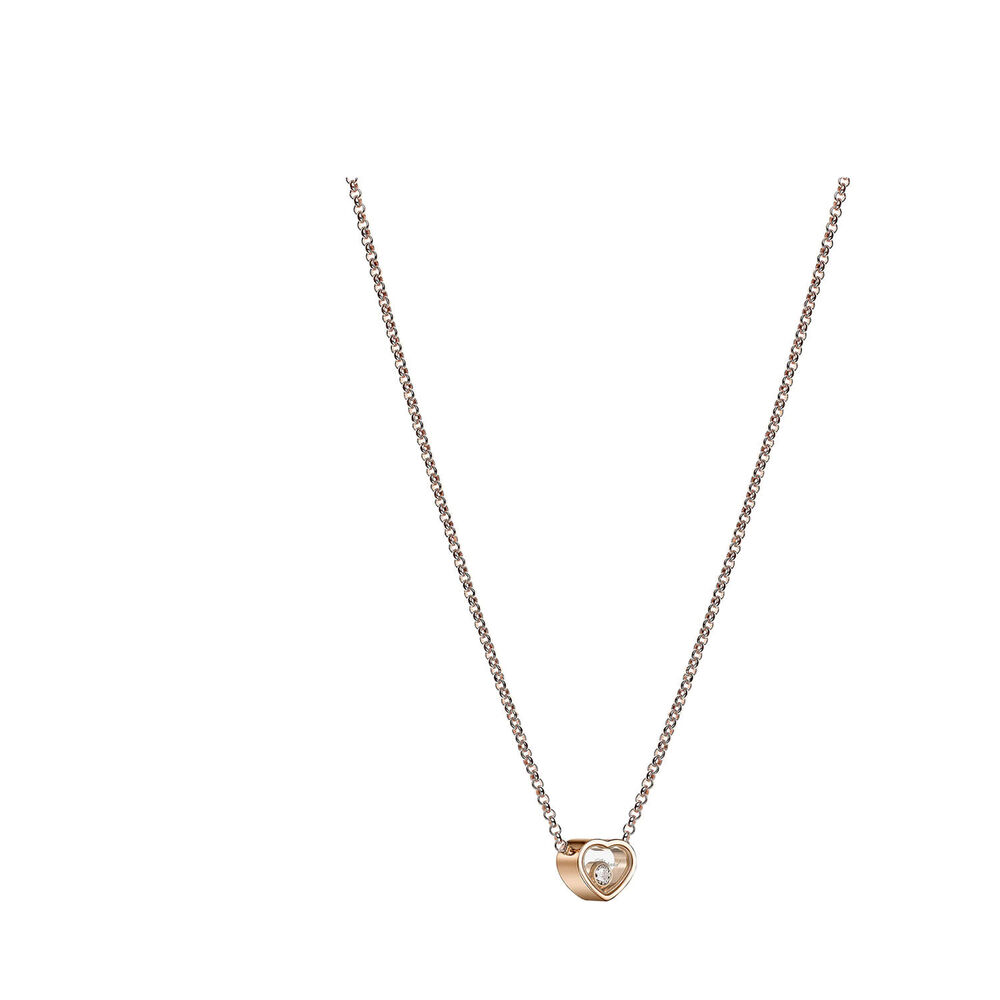 Chopard Happy Hearts 0.05ct Diamond 18ct Rose Gold Necklace