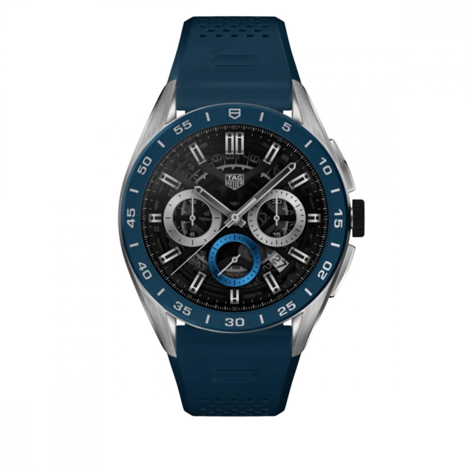 TAG Heuer Connected 45mm Touch Screen Blue Strap Watch