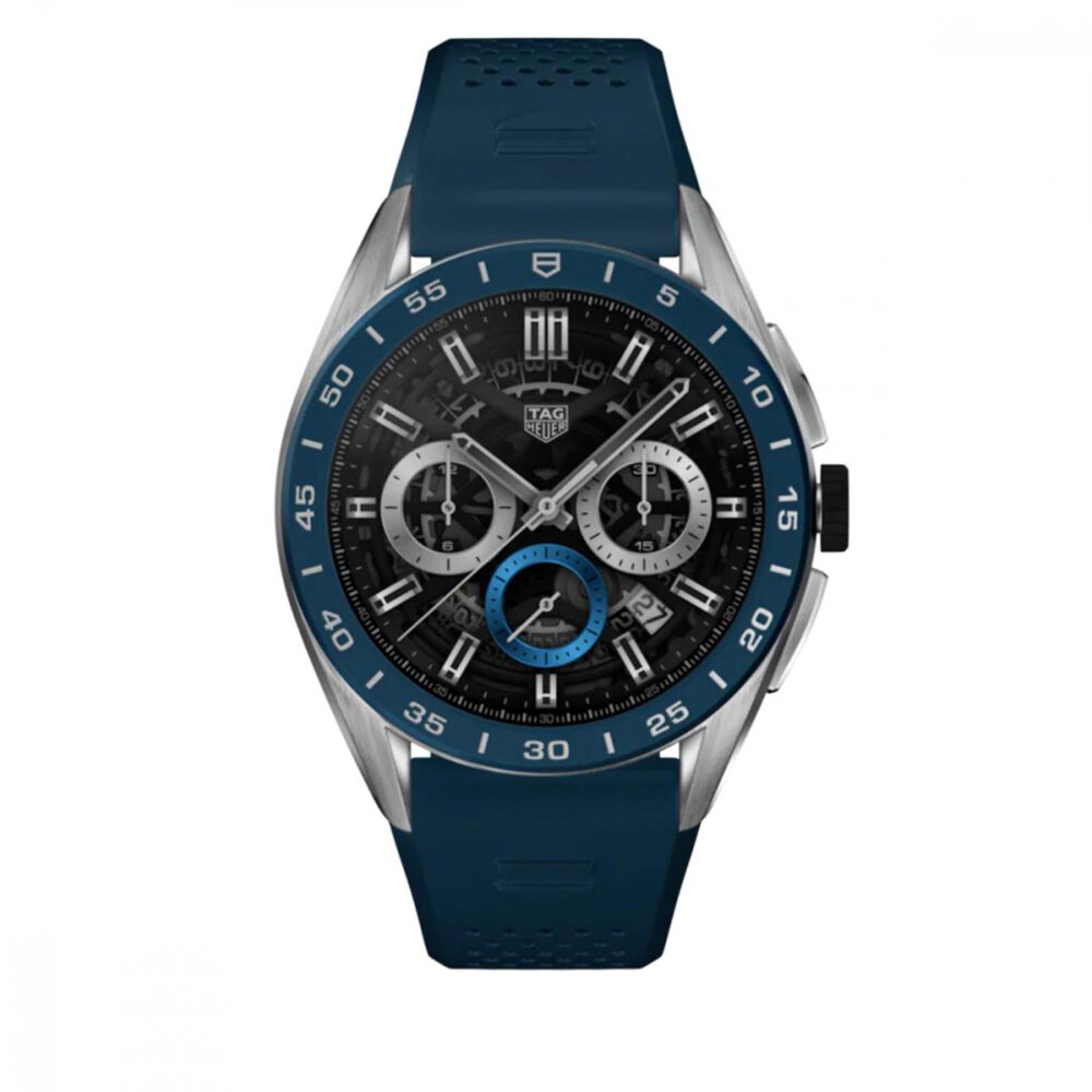 TAG Heuer Connected 45mm Touch Screen Blue Rubber Strap Watch