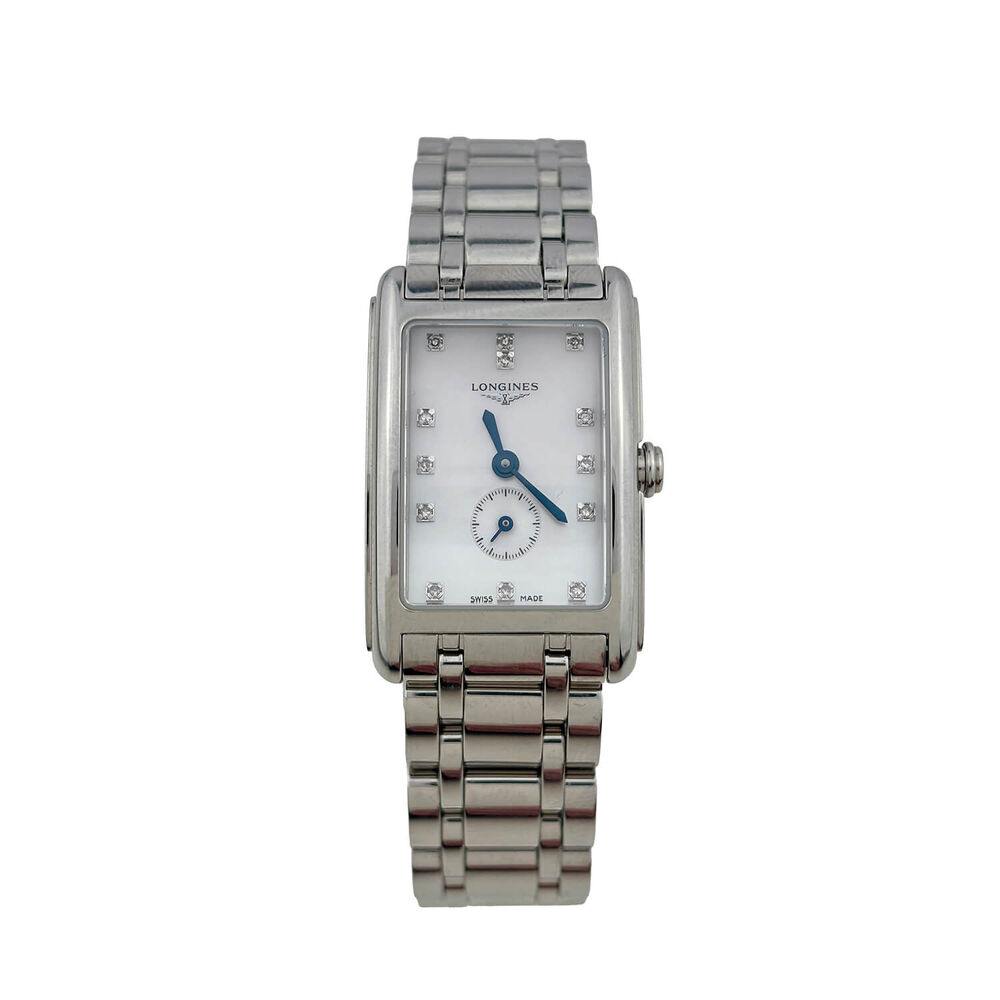 Pre-Owned Longines DolceVita Mother of Pearl Dial Diamond Dots Steel Bracelet Watch image number 0