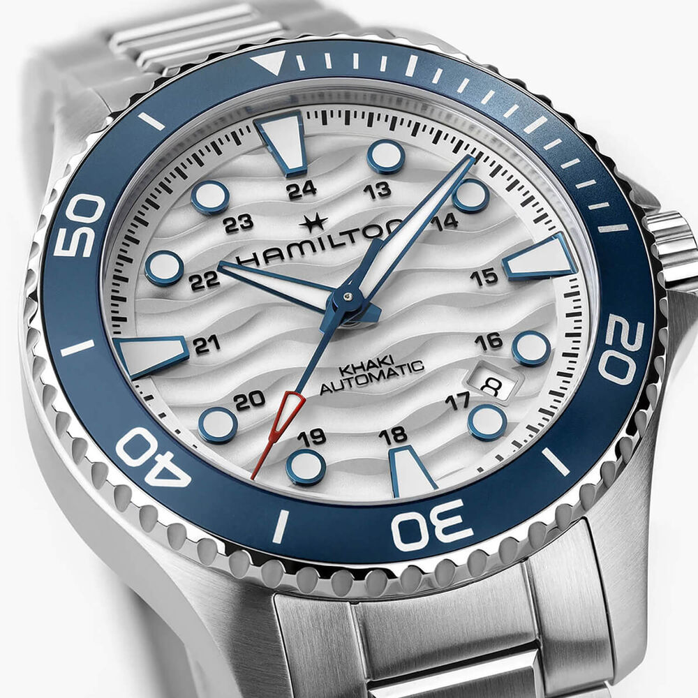 Hamilton Khaki Navy Scuba Auto 40mm White Dial Steel Bracelet Watch