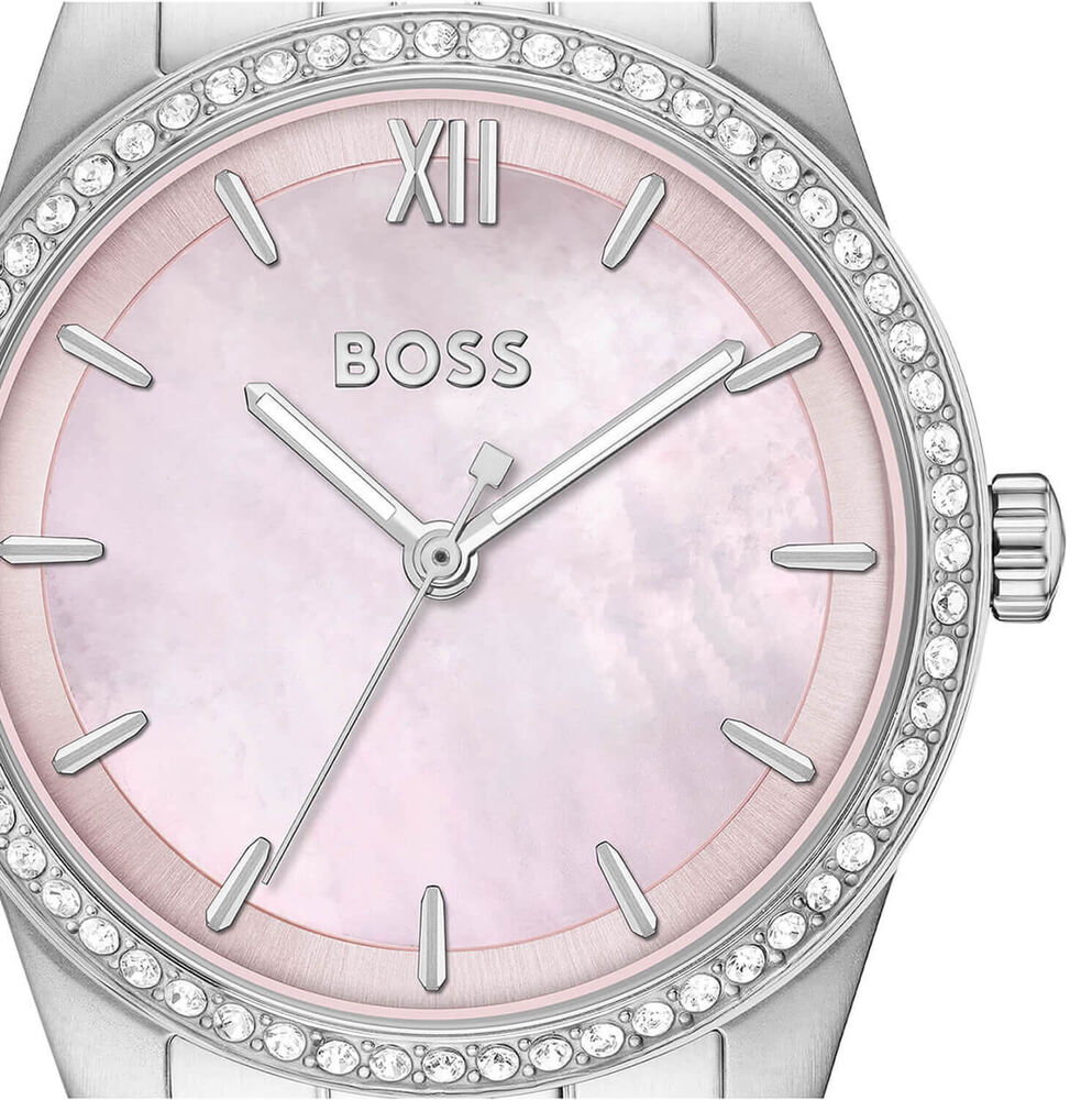 BOSS Graceful 32mm Pink Mother of Pearl Dial Steel Bracelet Watch