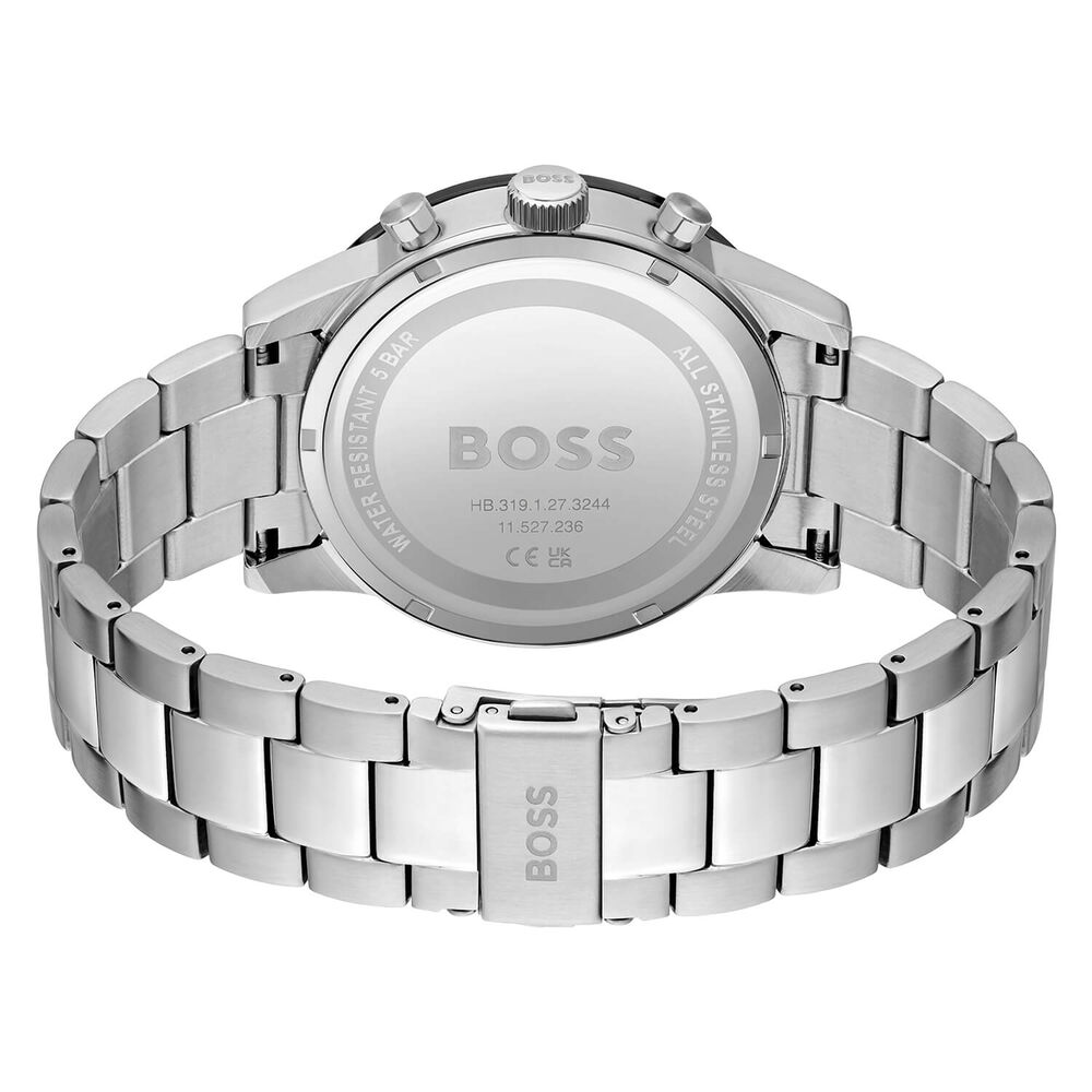 BOSS Allure Chronograph 44mm Quartz Black Dial Red Detail Steel  
