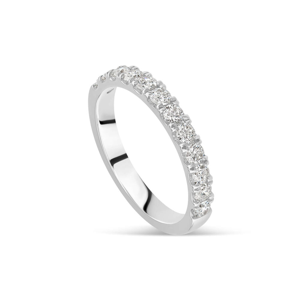 Platinum 2.5mm 0.45ct Diamond Split Claw Wedding Ring- (Special Order) image number 0