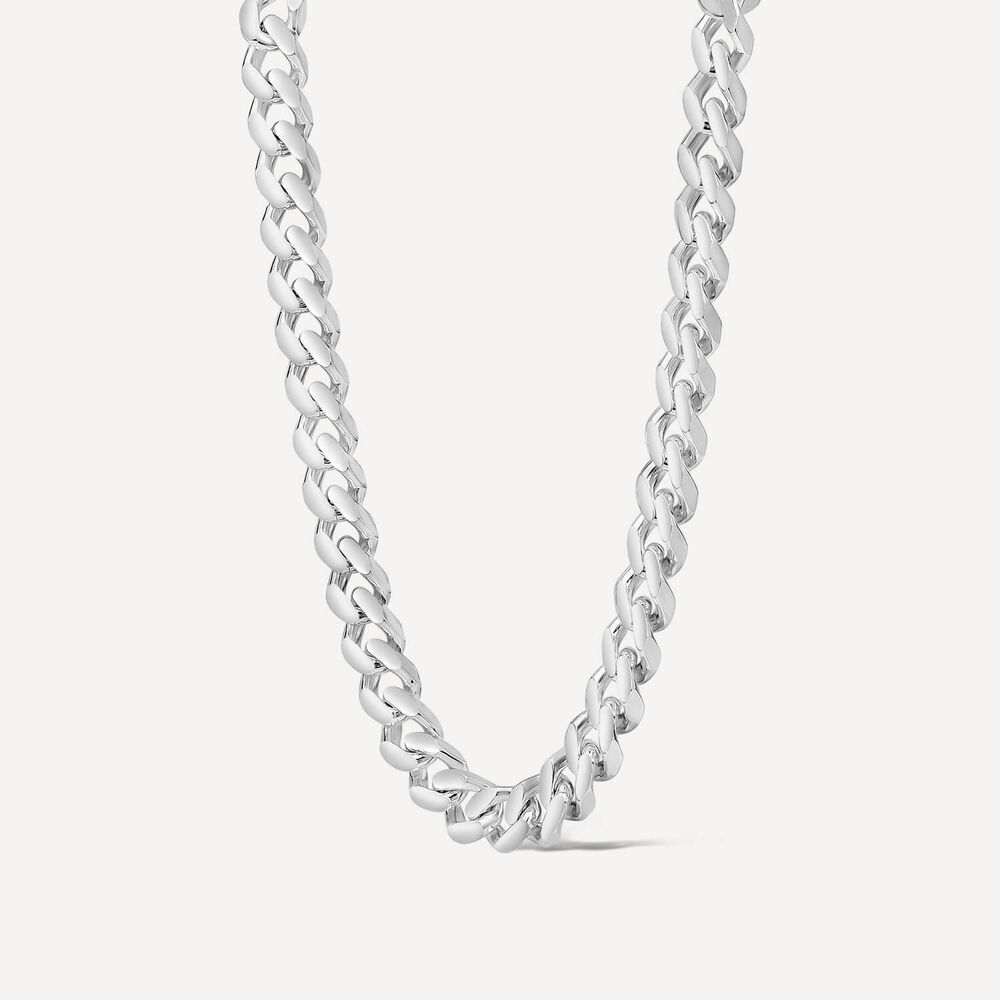 Sterling Silver Square Curb 20' Chain Necklace