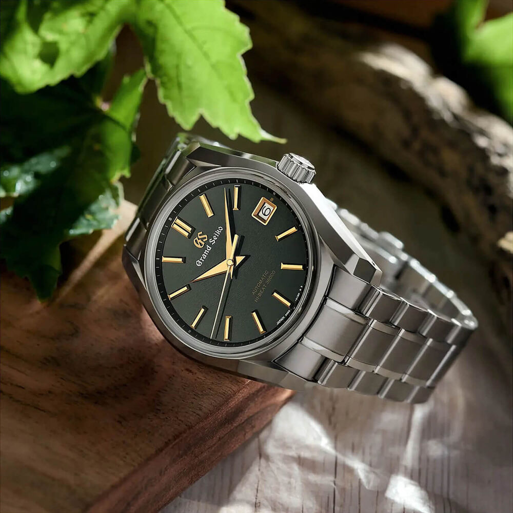 Grand Seiko Heritage The 'Rikka' Summer Breeze 40mm Dark Green Dial Steel Bracelet Watch image number 4