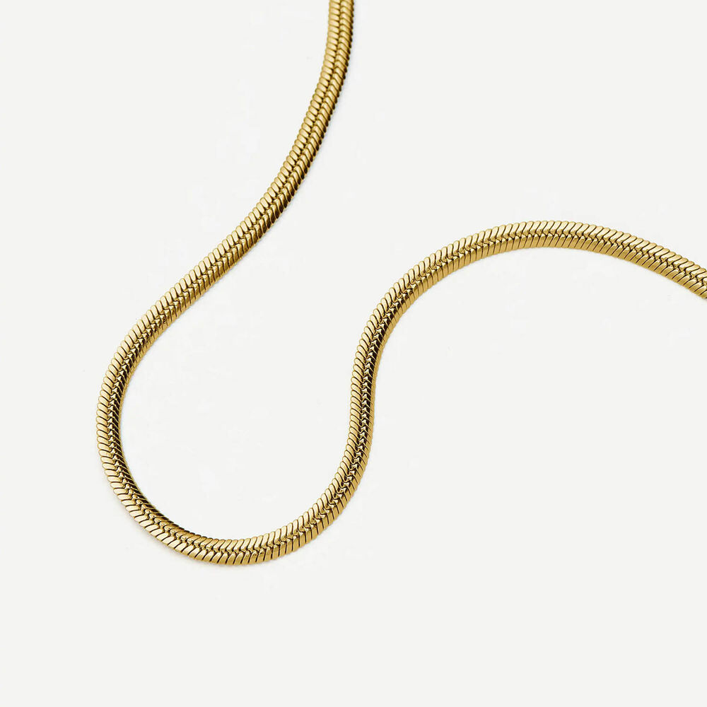 Missoma 18ct Gold Plated Steel Thin Snake Chain Necklace