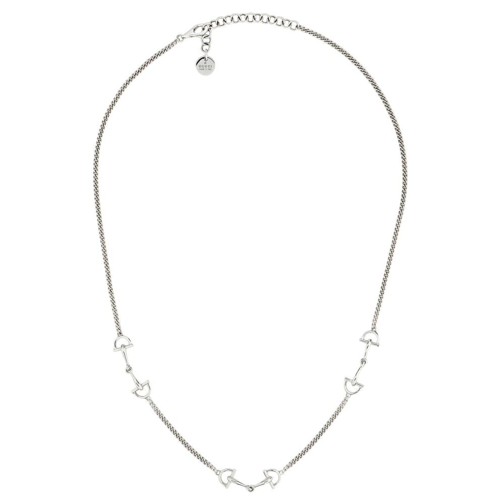 Gucci Staffa Sterling Silver Chain Necklace