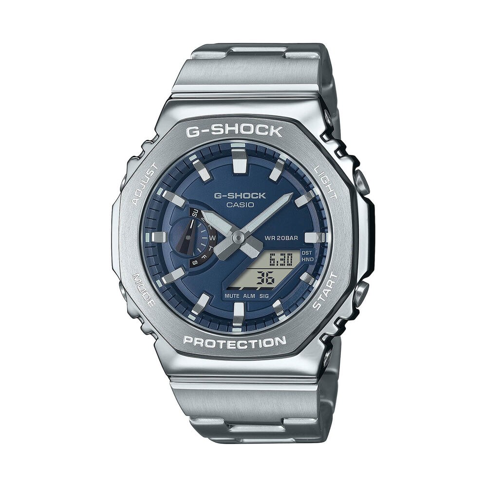 G-SHOCK G-STEEL 49.3mm Navy Blue Dial Stainless Steel Bracelet Watch image number 0