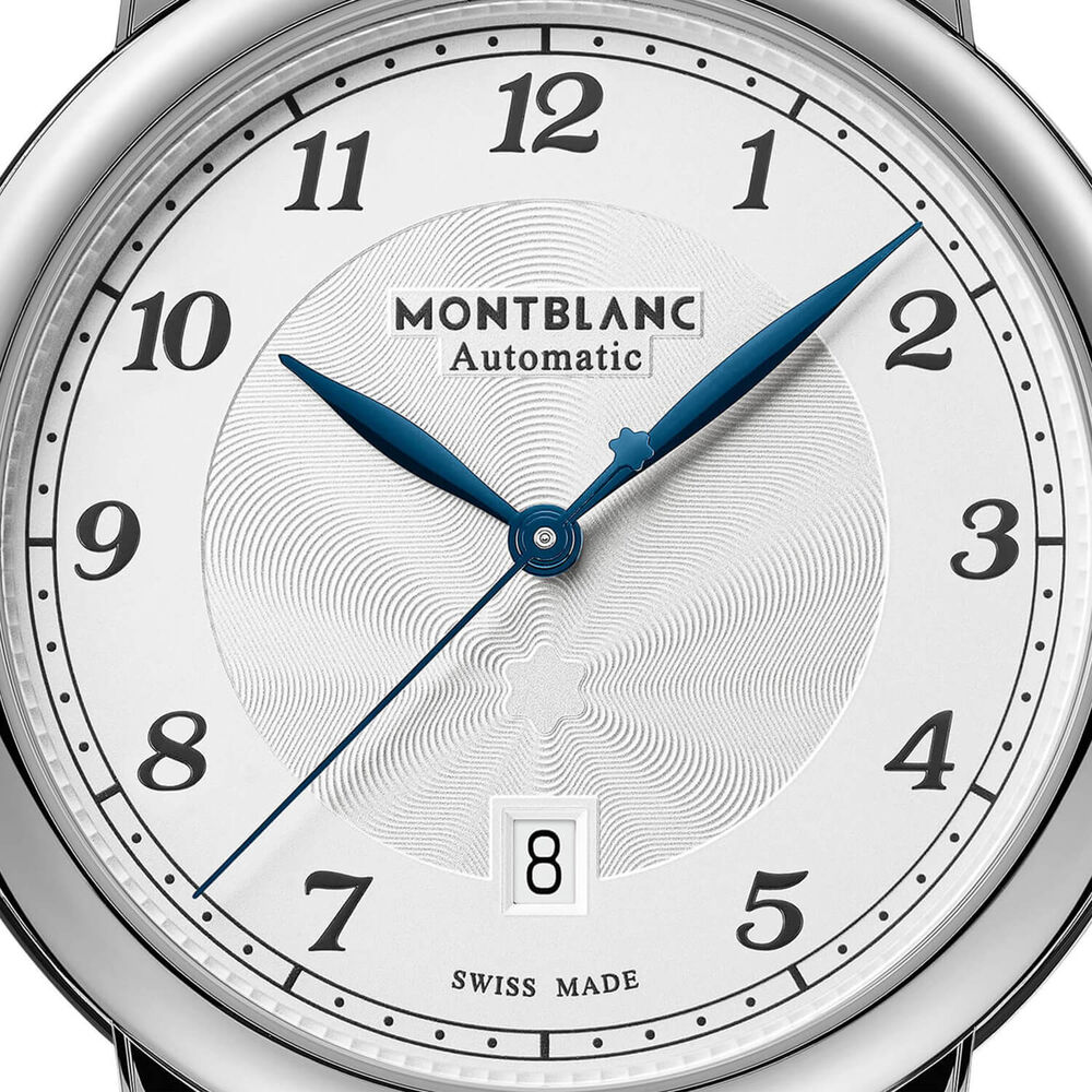 Montblanc Star Legacy Automatic Date 42MM Silver Dial Black Strap Watch image number 2