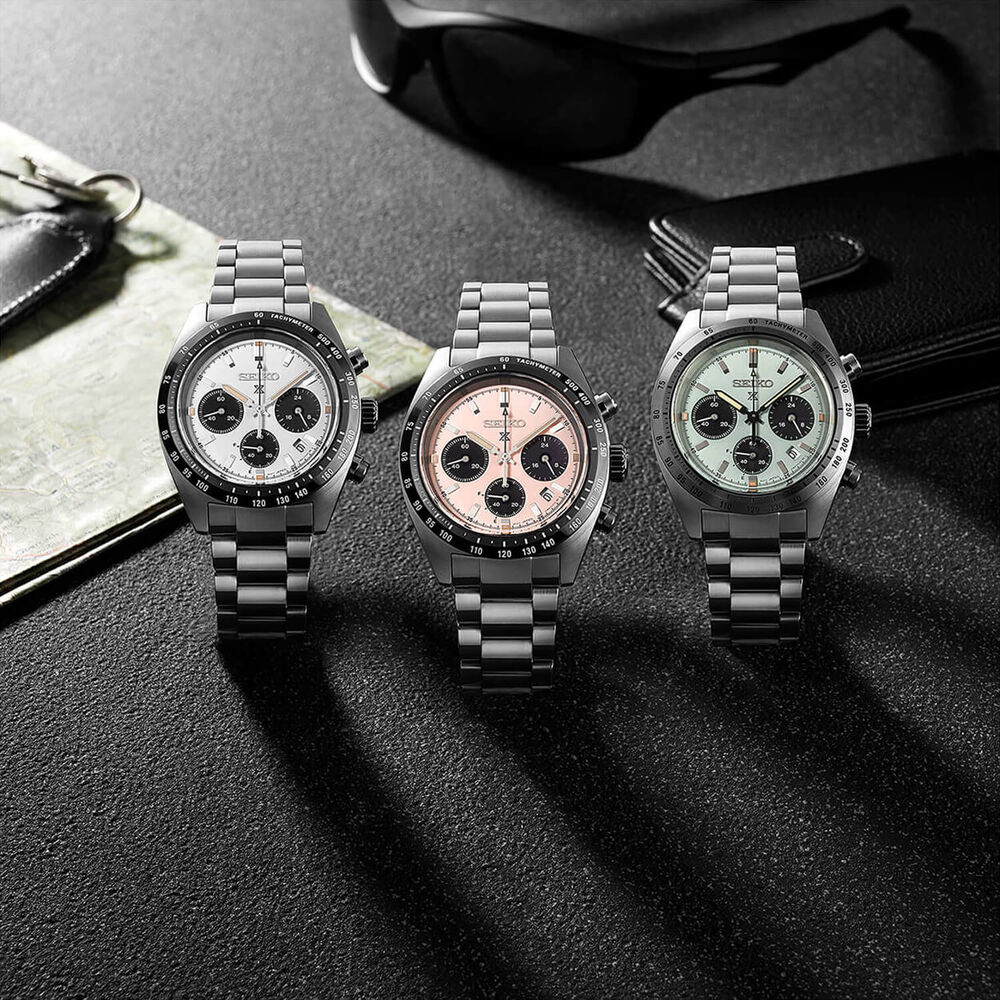 Seiko Prospex Speedtimer &lsquo;Youngtimer&rsquo; Monochrome 39mm Steel Bracelet Watch image number 5