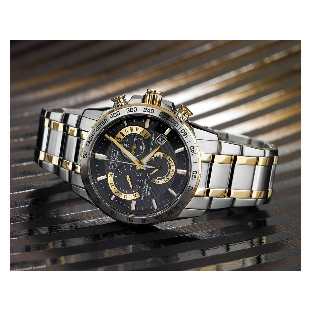 Citizen Eco-Drive Atomic radio controlled alarm men's watch image number 4