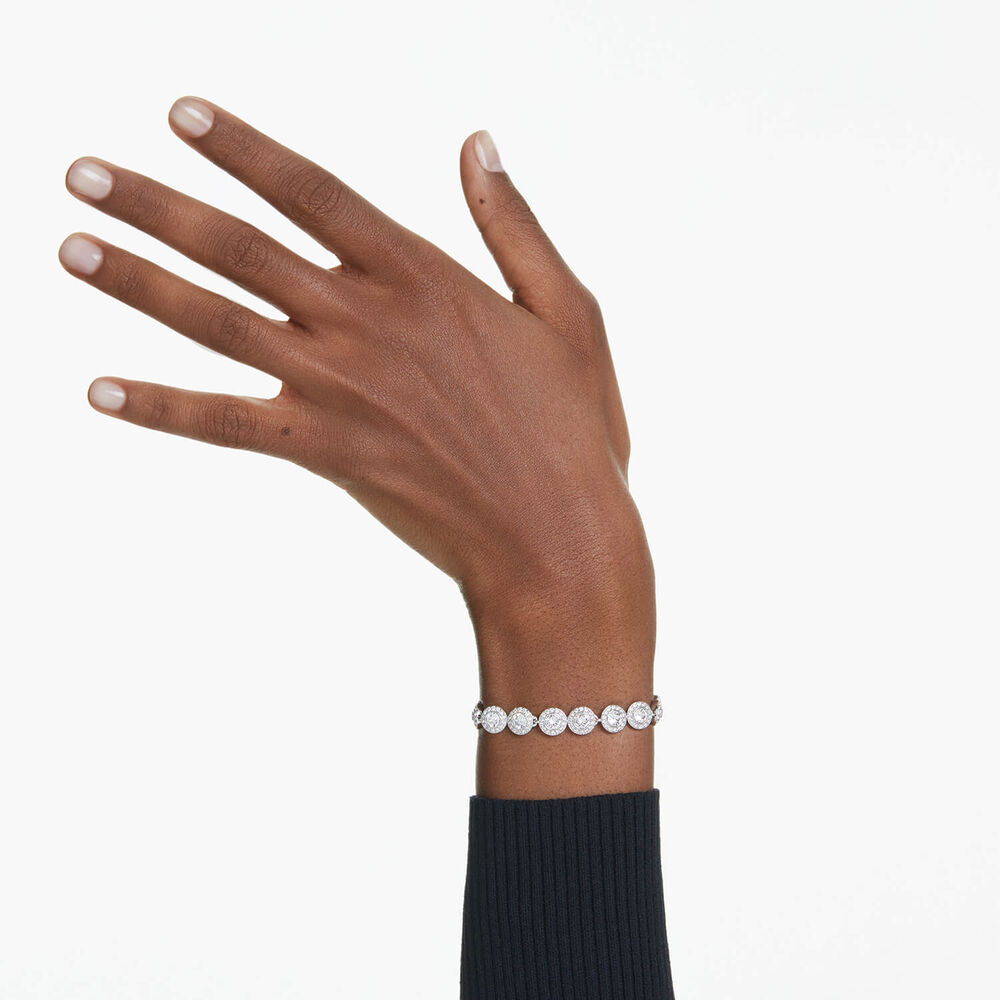 Swarovski Una Angelic Round Crystals Rhodium Plated Bracelet