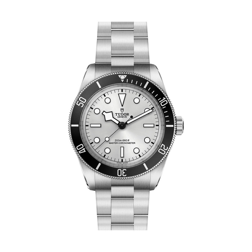 TUDOR Black Bay 68 43mm Silver Dial Steel Three-Link Bracelet Watch