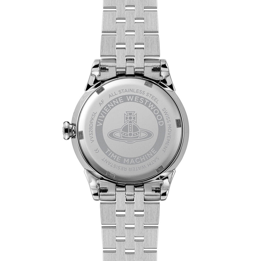 Vivienne Westwood Little Seymour 32mm Dusty Pink Dial Steel Bracelet Watch image number 4