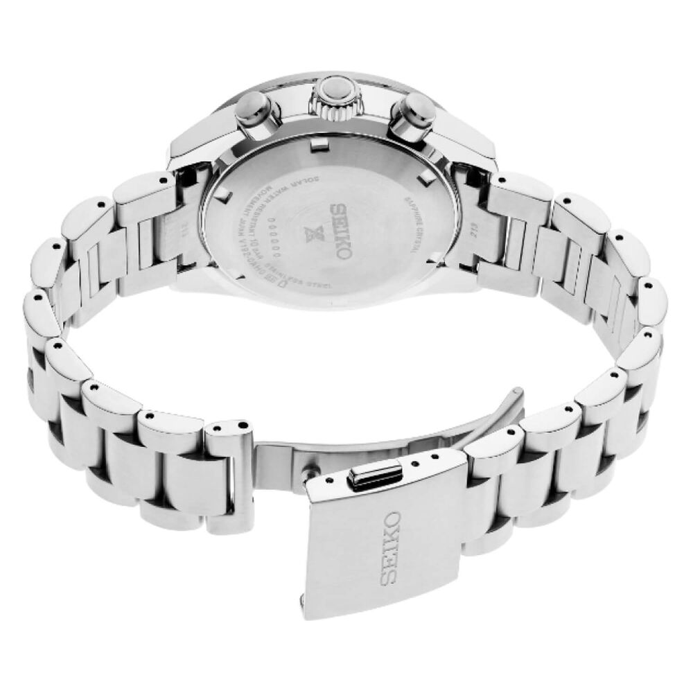 Seiko Prospex Speedtimer Solar Chronograph 41.4mm Blue Dial Steel Case Bracelet Watch image number 6