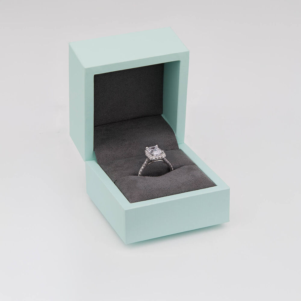 Born Platinum Lab Grown 2.13ct Emerald & Diamond Sides Ring image number 5