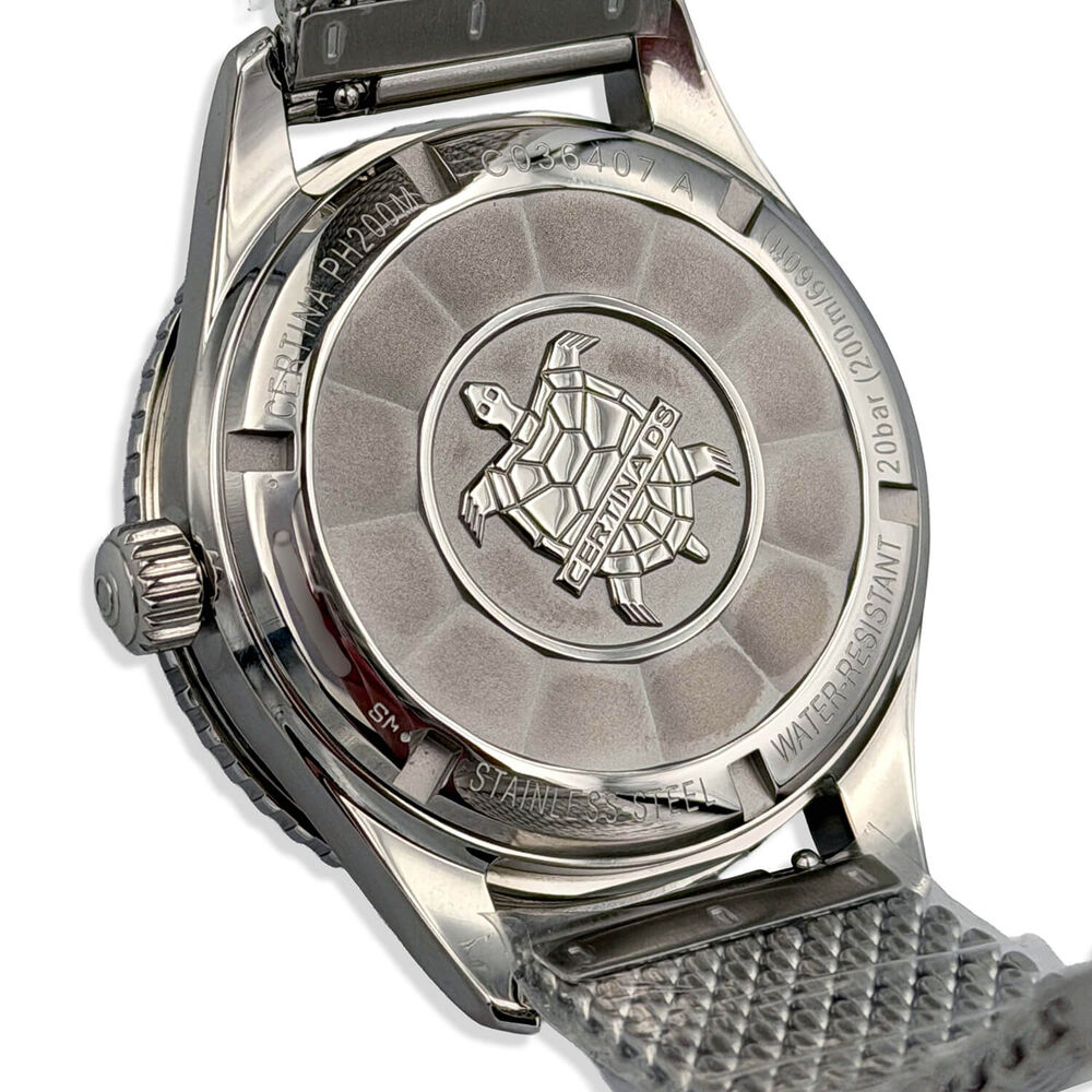 Pre-Owned Certina Heritage DS Ph200M Powermatic 80 Black Mesh Strap Steel Watch