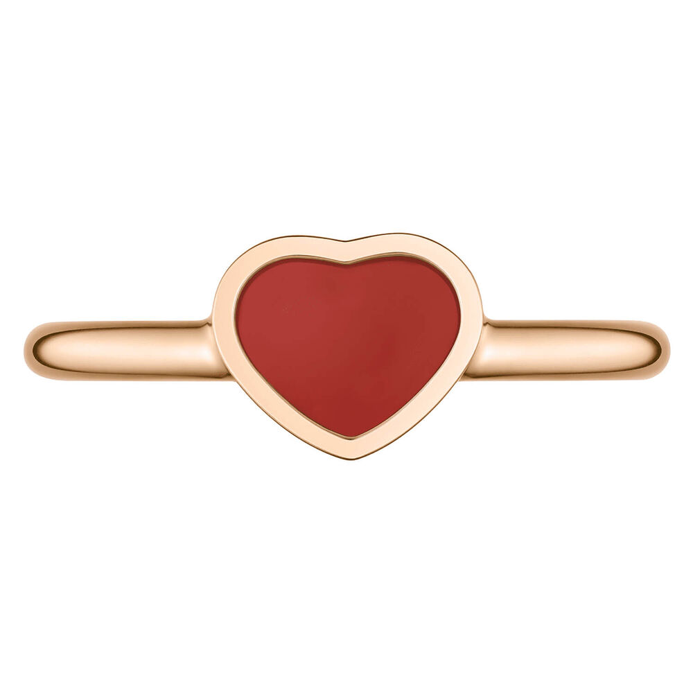 Chopard My Happy Hearts Red 18ct Rose Gold Ring image number 1