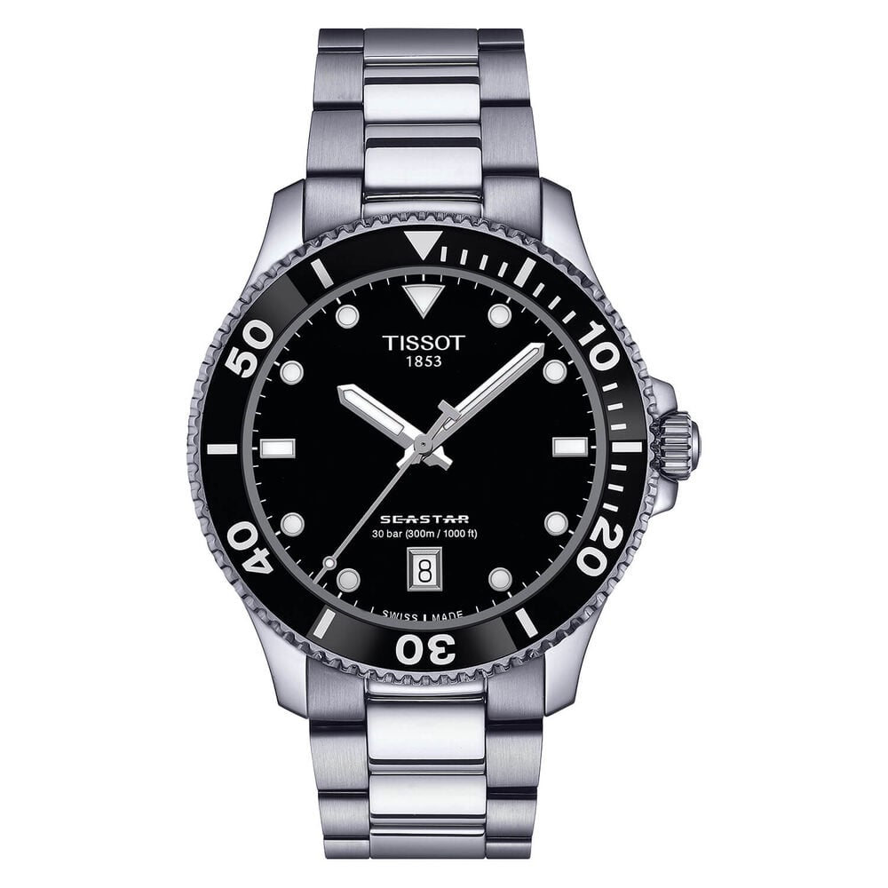 Tissot Seastar 1000 40mm Black Dial & Bezel Bracelet Watch image number 0