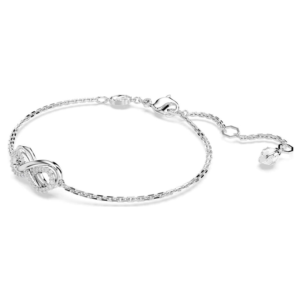 Swarovski Hyperbola Crystals & Cubic Zirconia Rhodium Plated Infinity Bracelet