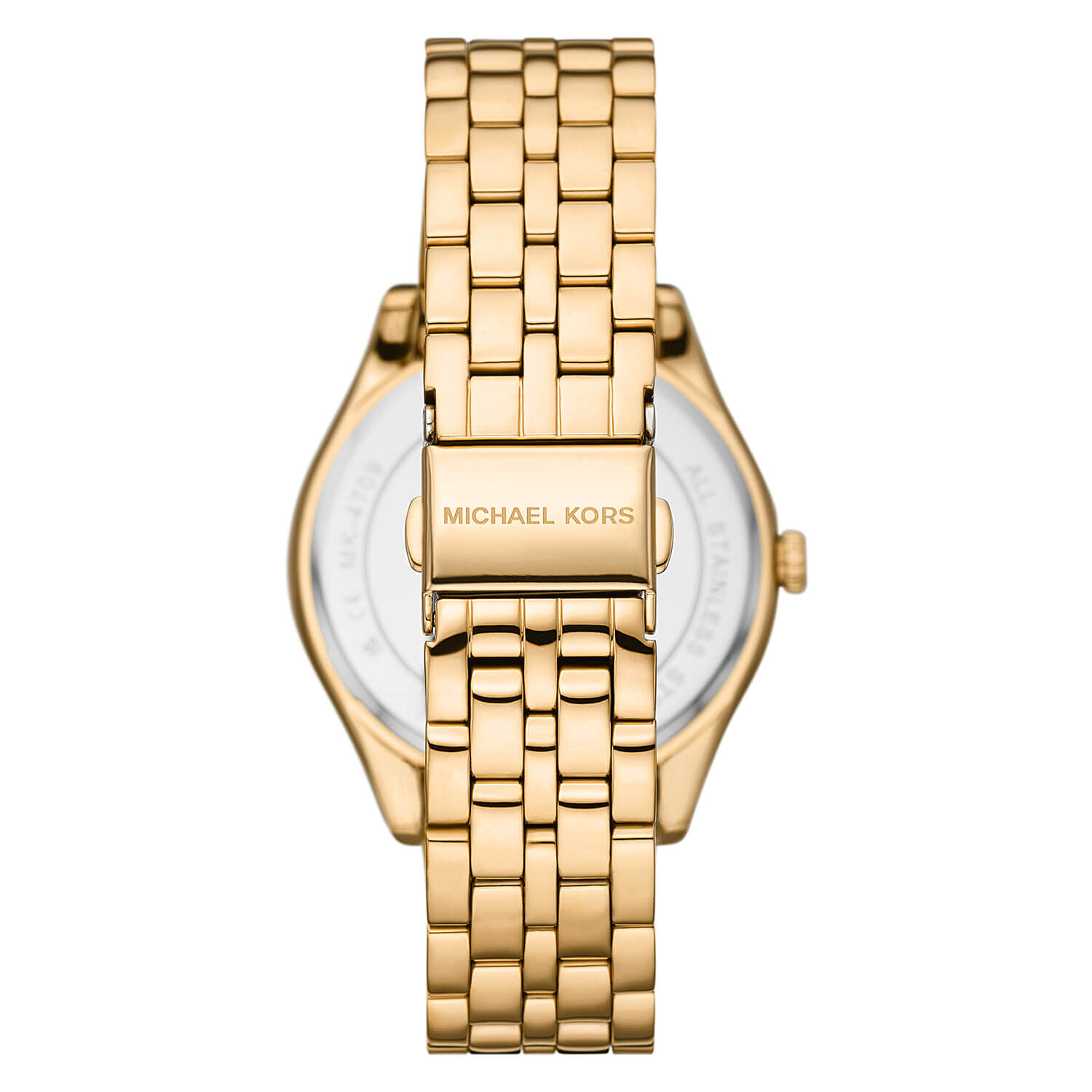 Michael Kors Harlowe 38mm Yellow Gold Crystal Dial Bezel Bracelet Watch
