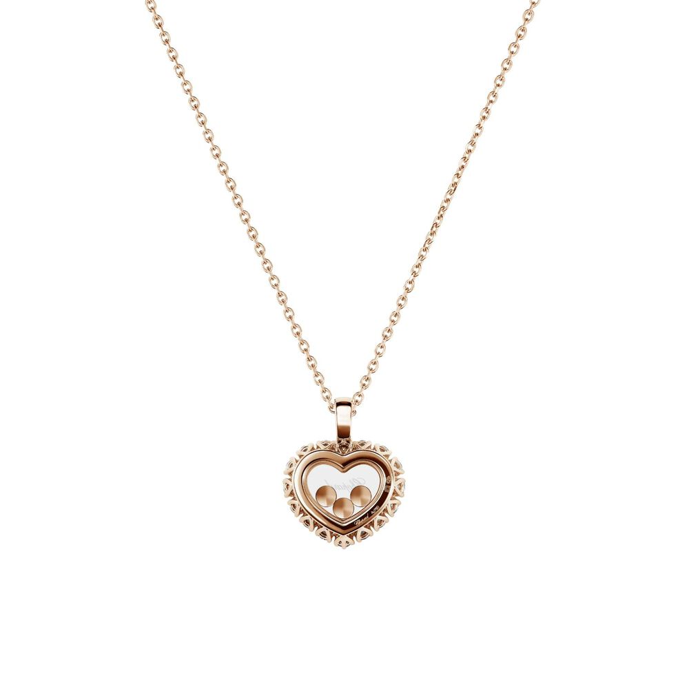 Chopard Happy Diamonds 18ct Rose Gold 0.95ct Diamond Necklace image number 3