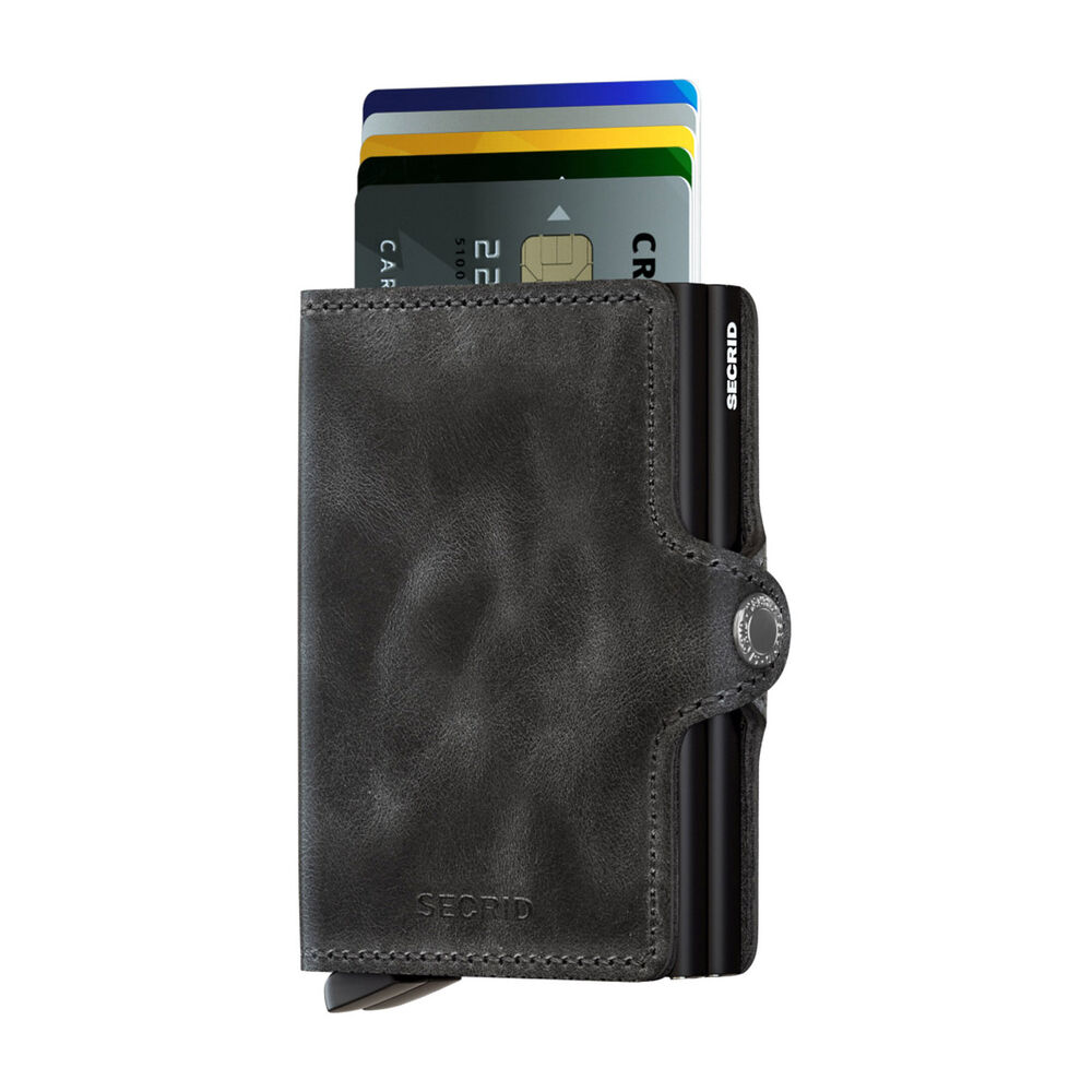 Secrid Vintage Black Leather Twinwallet