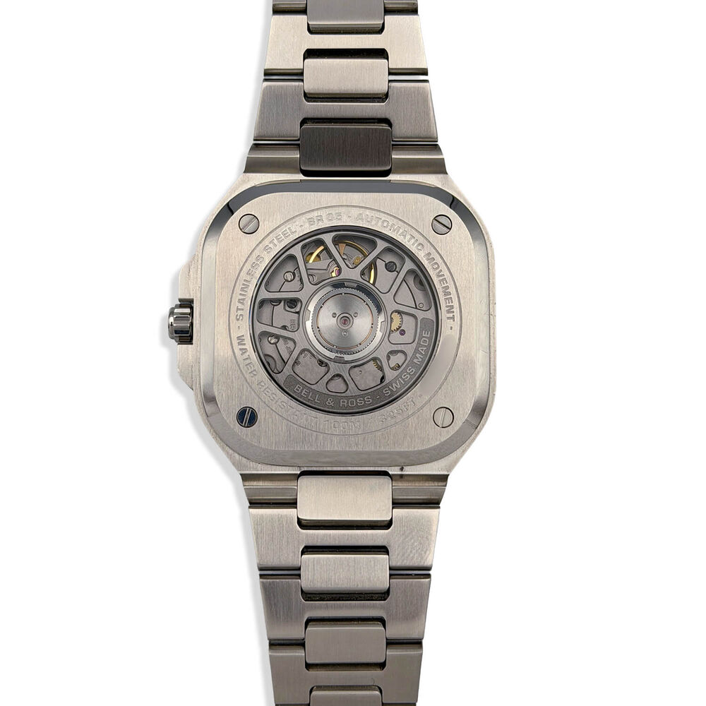 Pre-Owned Bell & Ross Automatic BR-05 Blue Dial Steel Bracelet Watch image number 3