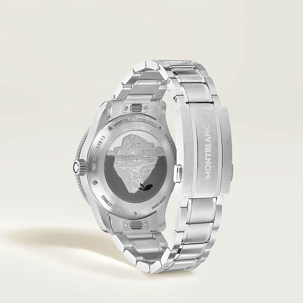 Montblanc Iced Sea Automatic Date 0 Oxygen 41mm White Dial Steel Bracelet Watch image number 2