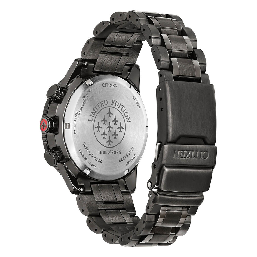 Citizen Red Arrows Promaster Skyhawk 43mm Black Dial Ion Plated Steel Bracelet Watch