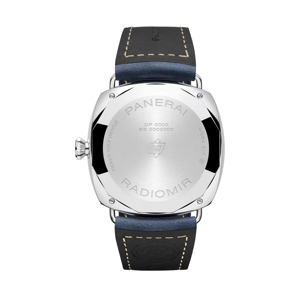 Panerai Radiomir Officine 45mm Blue Dial Leather Strap Watch image number 4