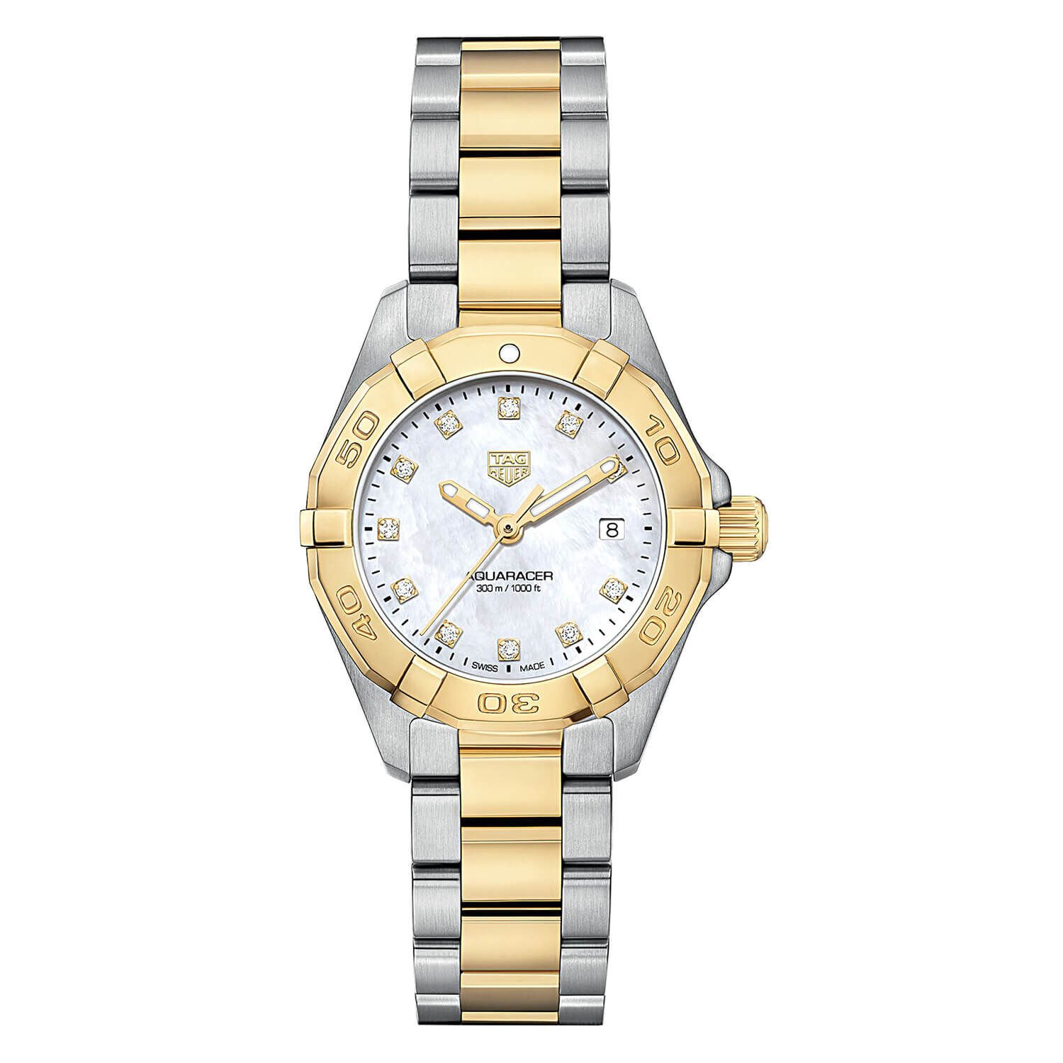 TAG Heuer Aquaracer Gold Diamond 27mm Ladies Watch