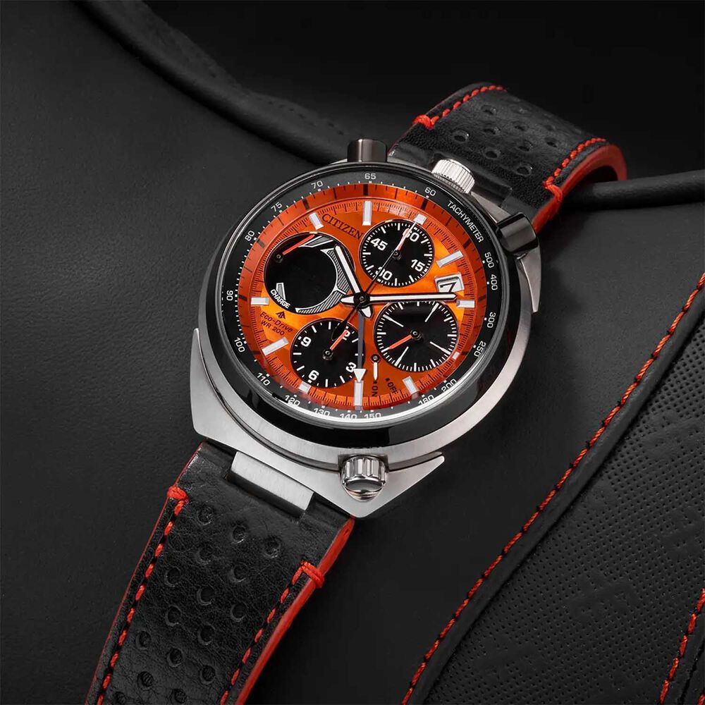 Citizen Promaster Bullhead Racing Chronograph Limited Edition 45mm Orange Dial Watch image number 3