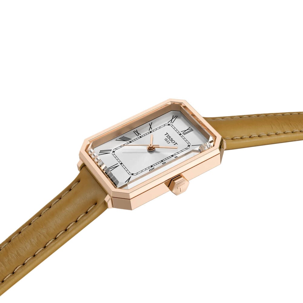 Tissot SRV 21.8x30mm Silver Dial Brown Leather Strap Watch