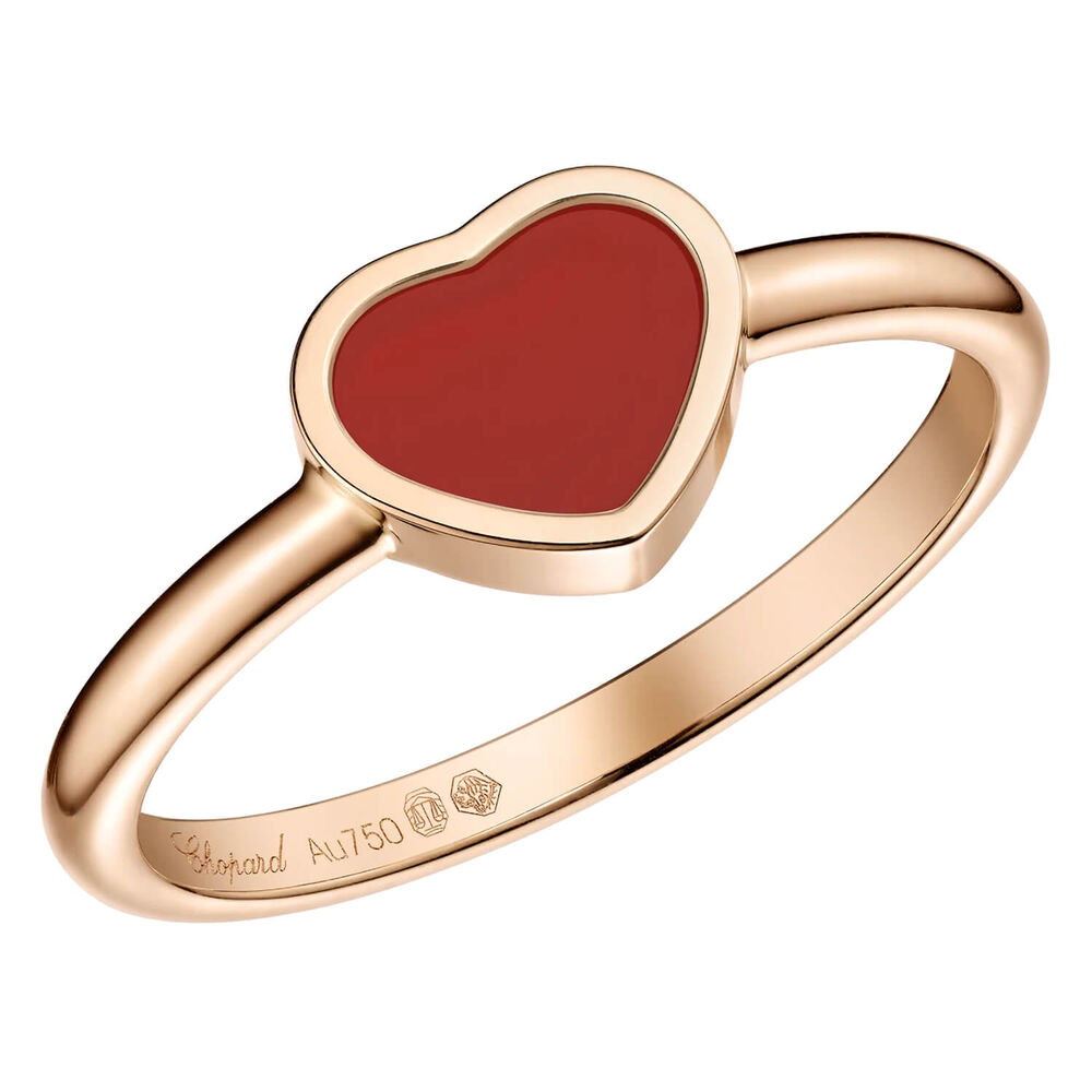 Chopard My Happy Hearts Red 18ct Rose Gold Ring