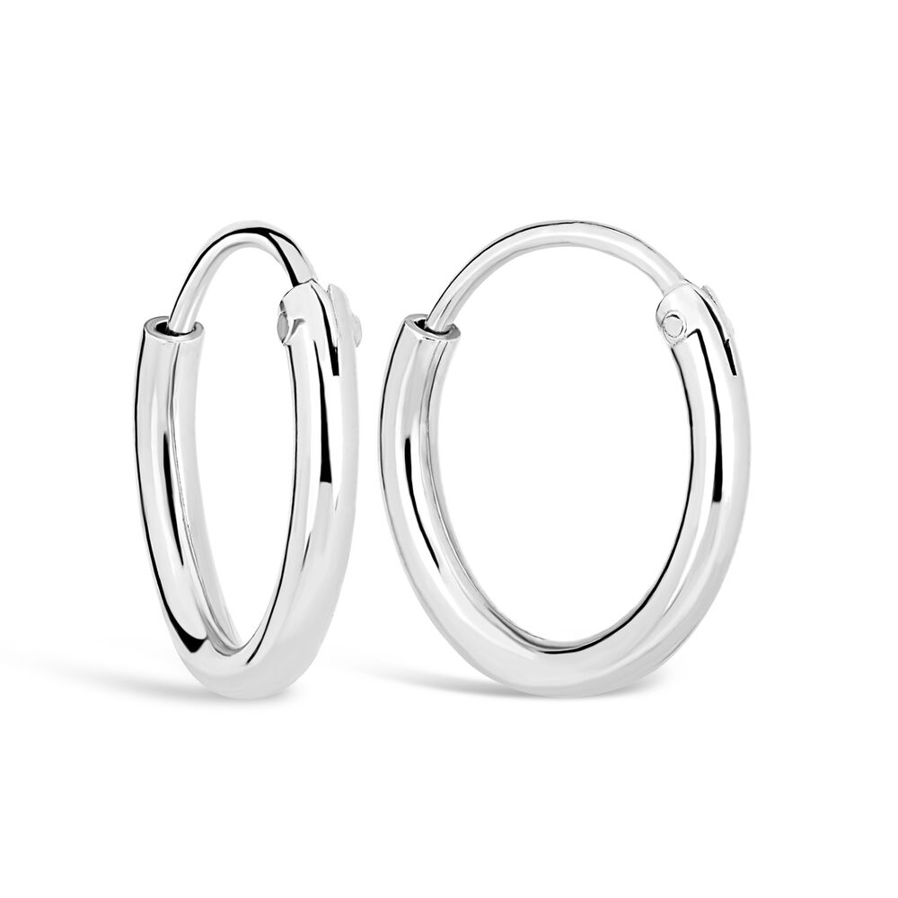 Sterling Silver Small Hoop Earrings image number 1