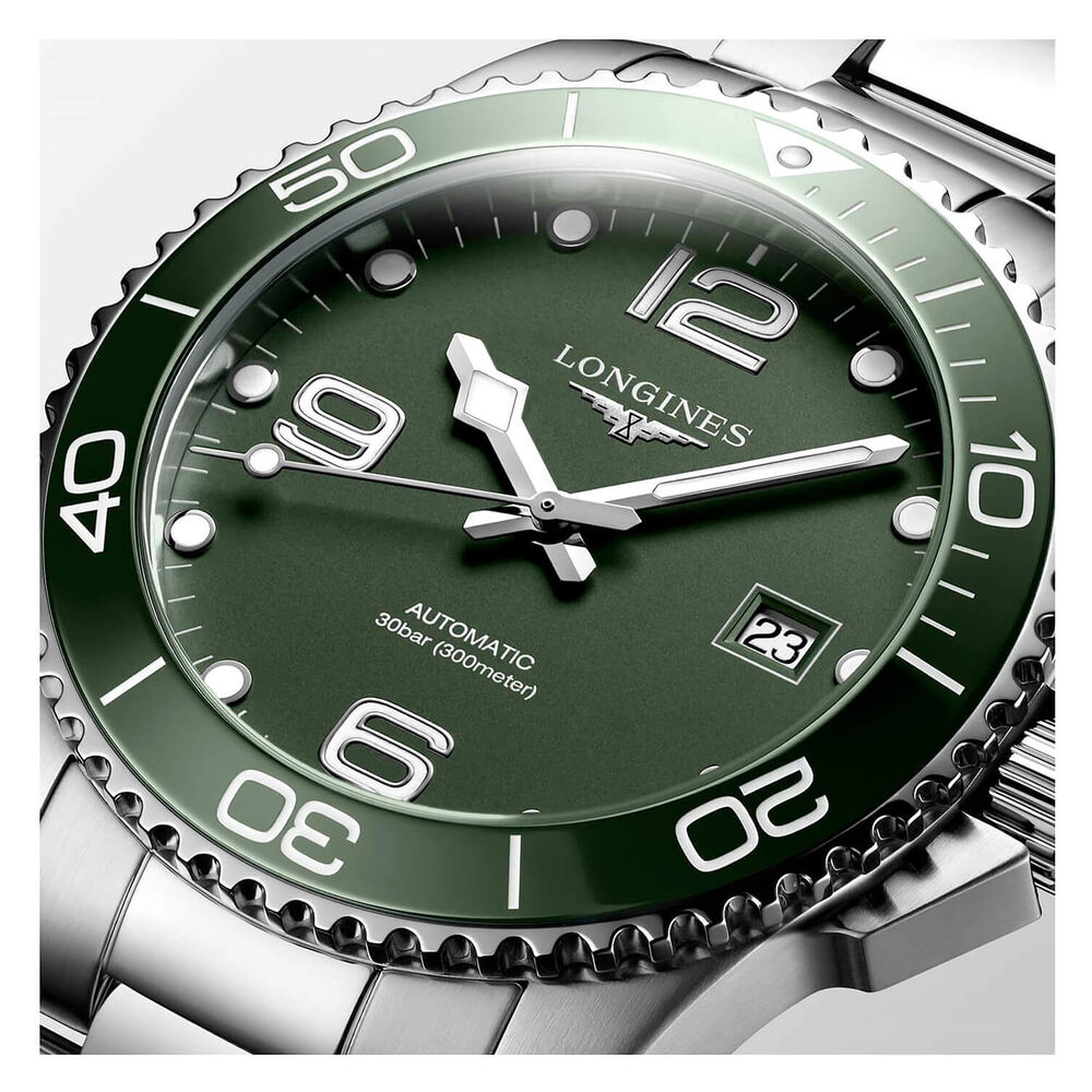Longines HydroConquest Sports 41mm Khaki Steel Watch image number 1