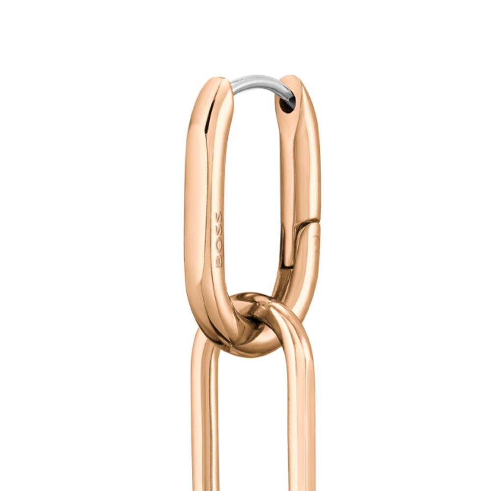 BOSS Ladies Tessa Carnation Gold IP Earrings
