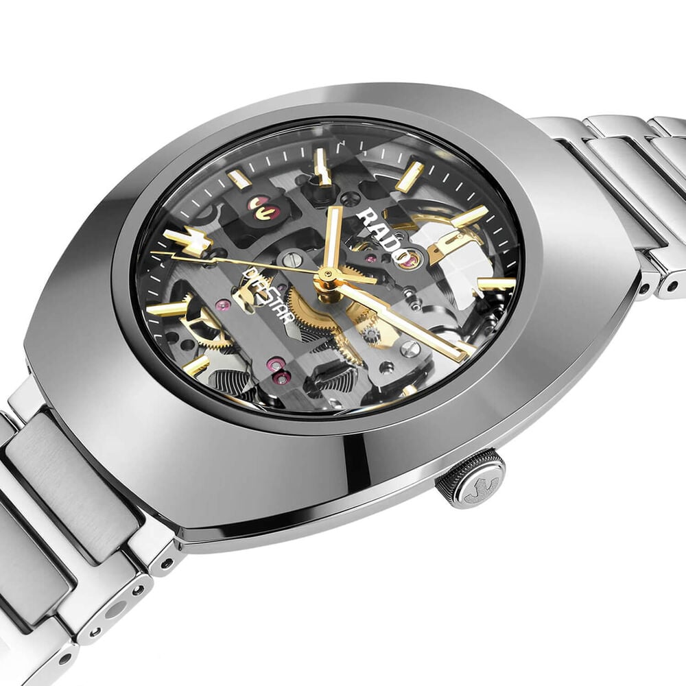 Rado Diastar 38mm Skeleton Dial Steel Case Bracelet Watch