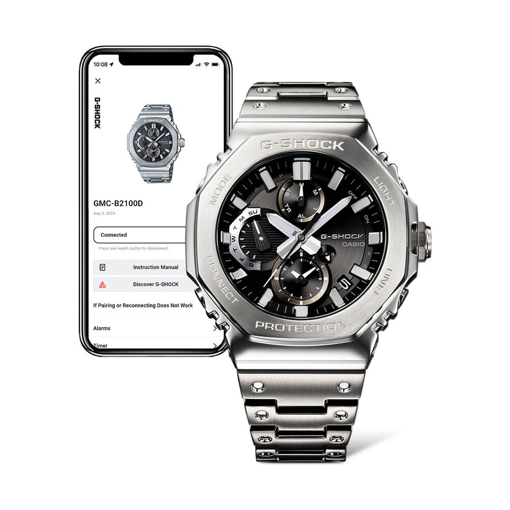 G-SHOCK Full Metal 51.3mm Black Dial Stainless Steel Bracelet Watch image number 4