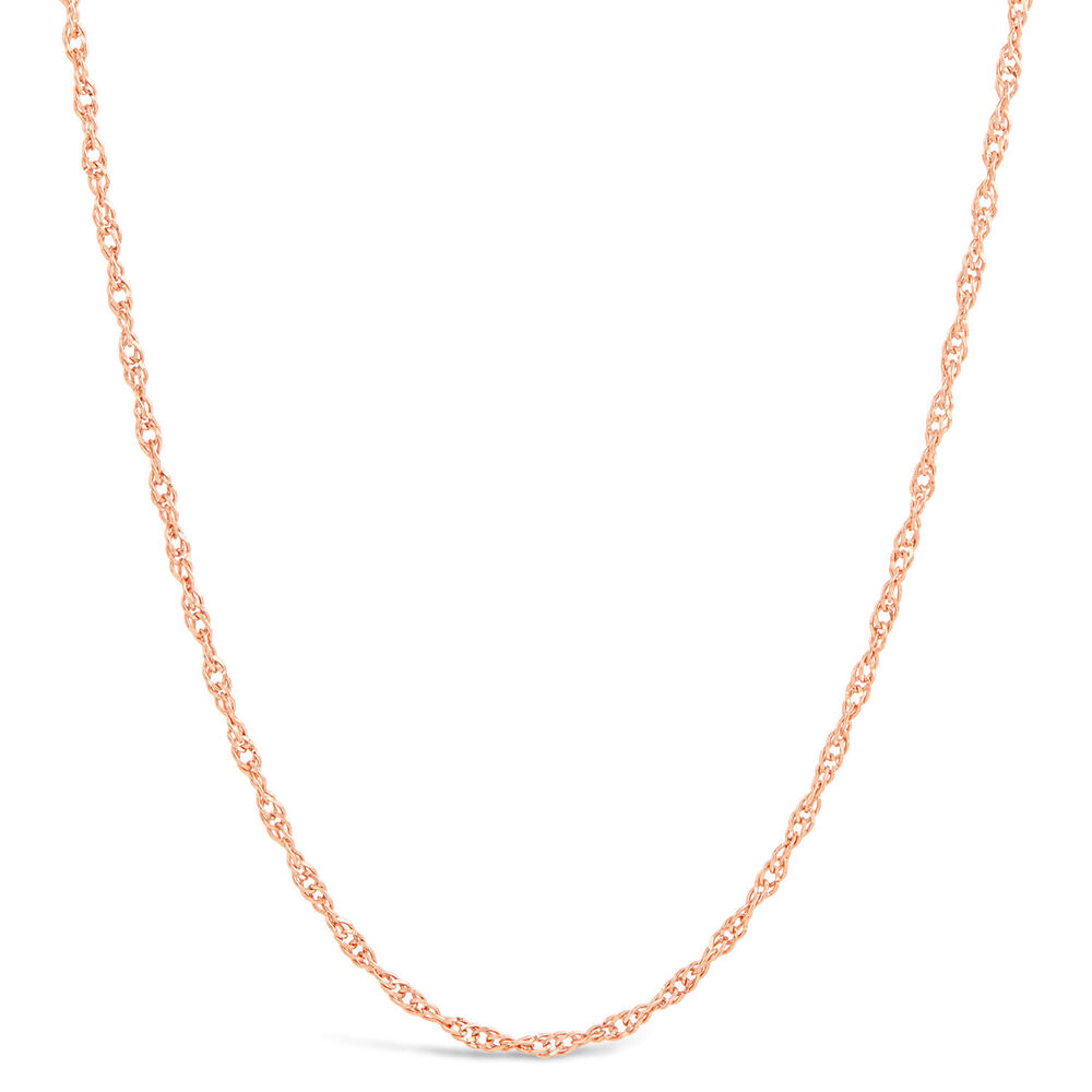 9ct Rose Gold 18' Sing Chain Necklace