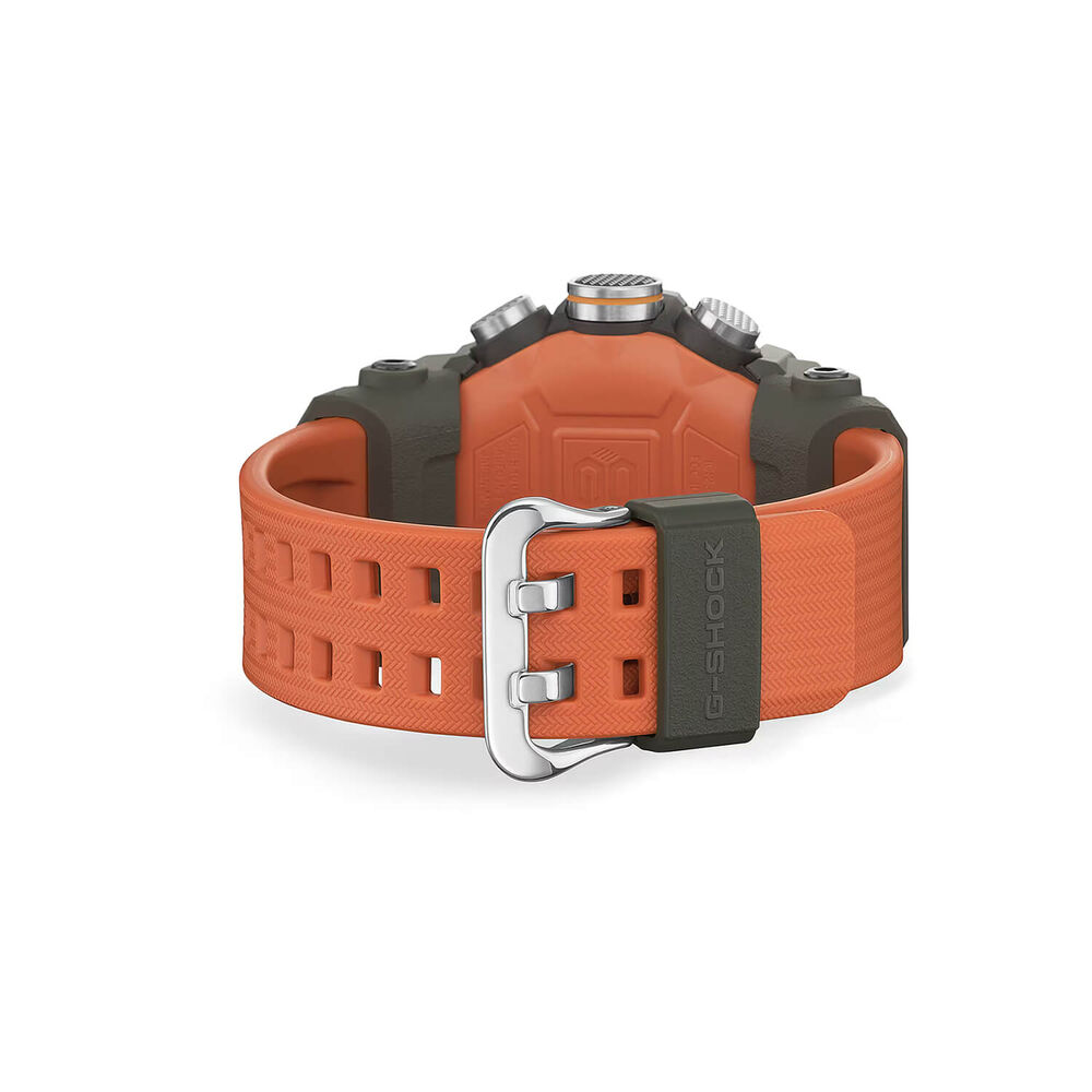 G-SHOCK Master of G Mudmaster 55.4mm Carbon Fibre Bezel & Orange Resin Strap Watch