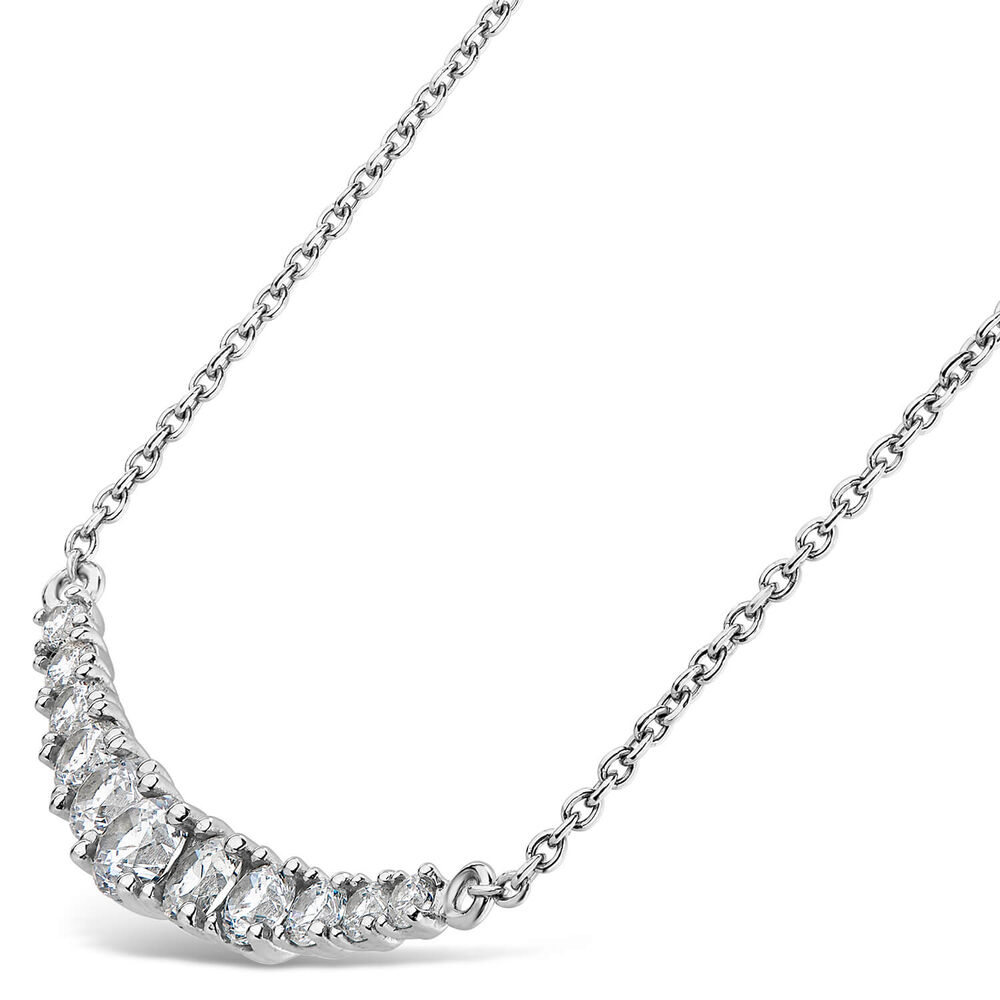 Silver Graduating Cubic Necklet