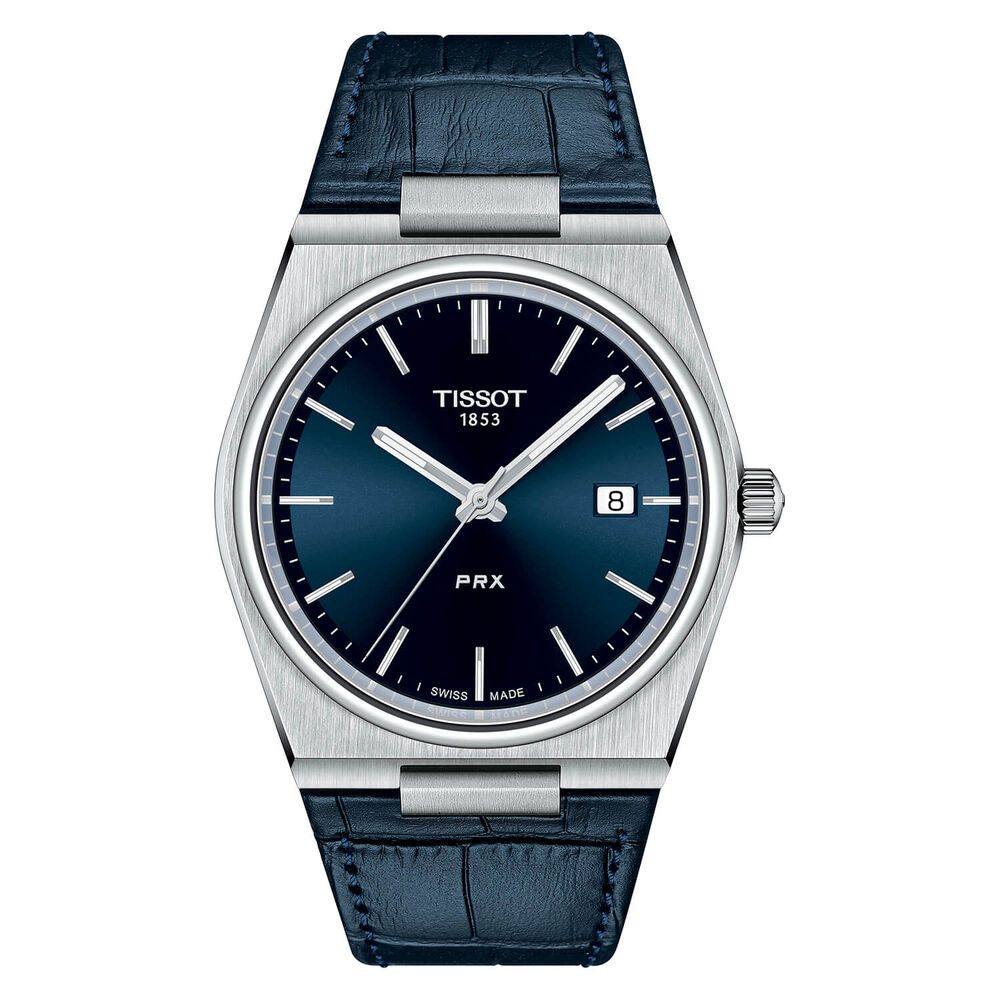 Tissot PRX 205 40mm Quartz Blue Dial Steel Case Blue Strap Watch image number 0