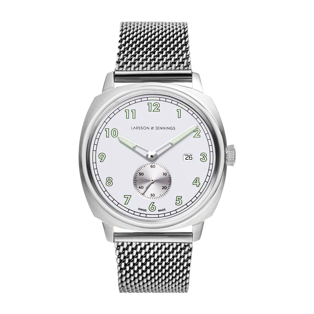 Larsson & Jennings Meridian White Dial Steel Bracelet Men's Watch