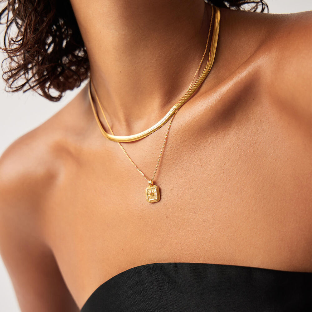 Missoma 18ct Gold Vermeil Sterling Silver Citrine November Birthstone Pendant Necklace
